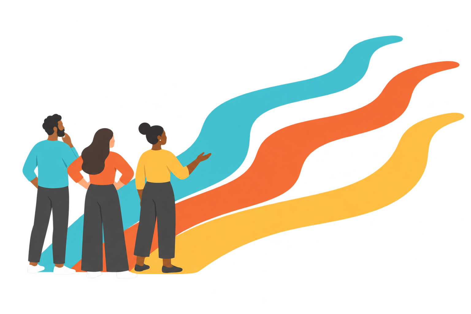 A group considering different paths into learning
