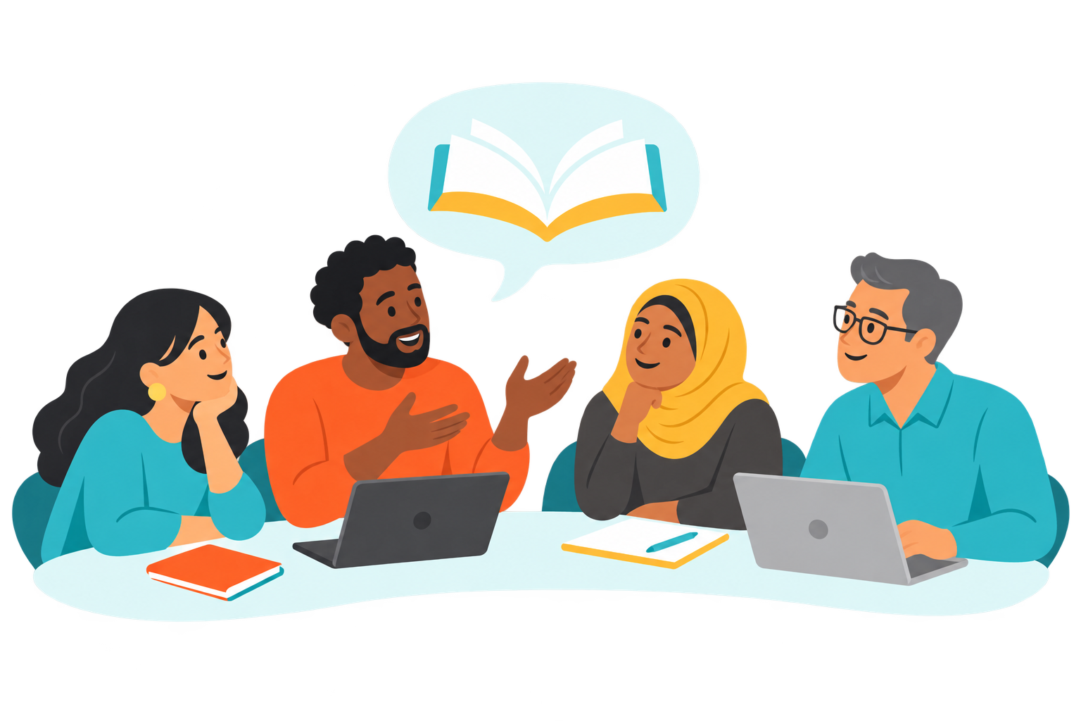 People learning together through conversation